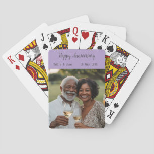 Jubiläum Foto Modern Poker Cards Lila Spielkarten