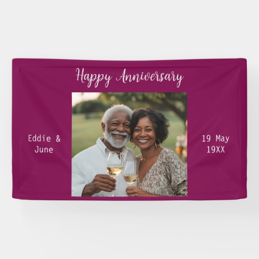Jubiläum Foto Moderne Bannerbeere Banner (Horizontal)