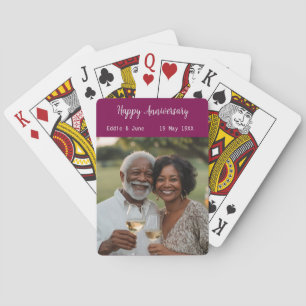 Jubiläum Foto Moderne Pokerkarten Cranberry