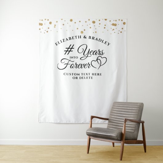 Jubiläum Foto Op Backdrop # Jahre in Forever Wandteppich (Beispiel)