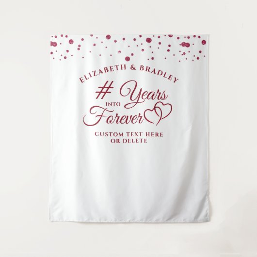 Jubiläum Foto Op Hintergrund Jahre in ewig Wandteppich (Vorderseite)