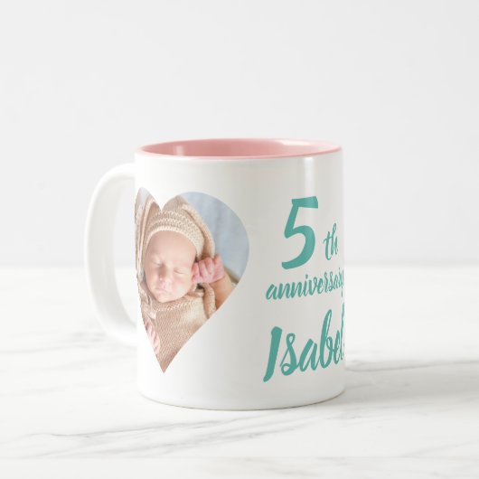 Jubiläum Foto Tasse (Vorderseite Links)