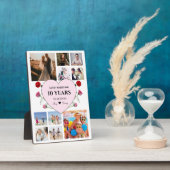 Jubiläum Fotos mit rosa Herz und Rose Fotoplatte (Seite)