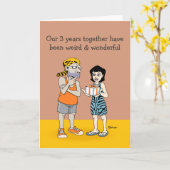 Jubiläum Funny Weird und wunderbar Karte (Gelbe Blume)