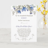 Jubiläum für Ehemann personalisieren mit Namen Karte (Gelbe Blume)