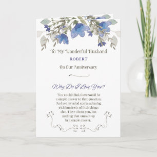 Jubiläum für Ehemann personalisieren mit Namen Karte