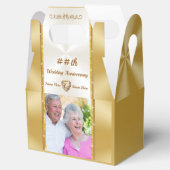 Jubiläum Gastgeschenk Ideen. Foto, Personalisiert Geschenkschachtel (Geöffnet)