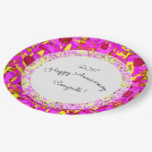 Jubiläum_Geburtstag_Mod+floral_Lace-Template Pappteller (Schrägansicht)