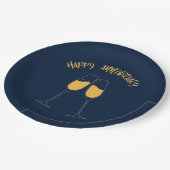 Jubiläum glücklich - Papierplatte Pappteller (Schrägansicht)