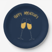 Jubiläum glücklich - Papierplatte Pappteller (Vorderseite)