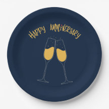 Jubiläum glücklich - Papierplatte