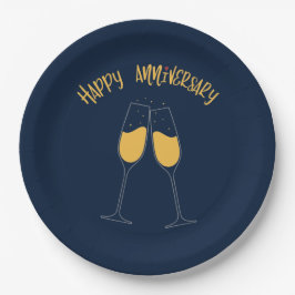 Jubiläum glücklich - Papierplatte Pappteller