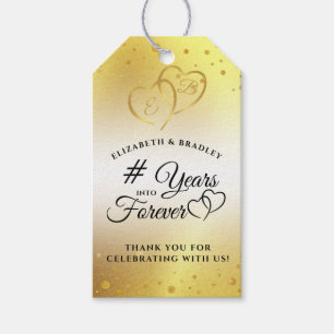 Jubiläum Gold # JAHRE INTO FOREVER Vielen Dank Geschenkanhänger