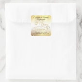 Jubiläum Gold JAHRE INTO FOREVER Vielen Dank Quadratischer Aufkleber (Tasche)