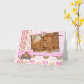 Jubiläum goldener Retrippi Karte (Gelbe Blume)