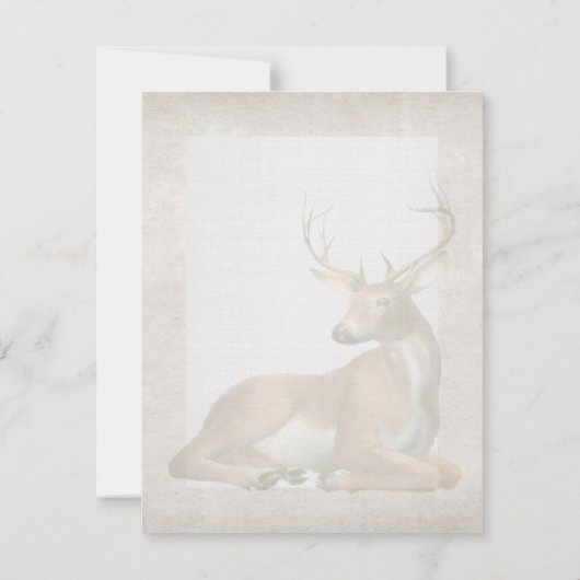 Jubiläum-Herbstbukett und Hirschgeweihe Einladung (Rückseite)