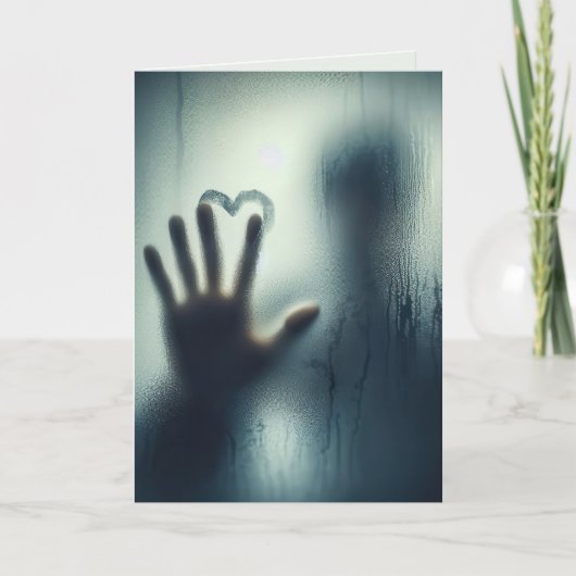 Jubiläum Herz auf Nassglas Karte (Vorderseite)