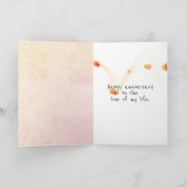 Jubiläum Herz Sonnenblume Karte (Innenseite)