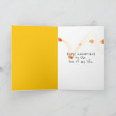 Jubiläum Herz Sonnenblume Karte (Innenseite)