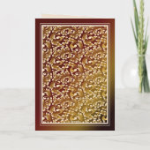 Jubiläum Herzlichen Glückwunsch Damask Brown Card Dankeskarte (Rückseite)