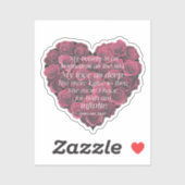 Jubiläum Herzromane und Julia Zitat Pink Aufkleber (Blatt)