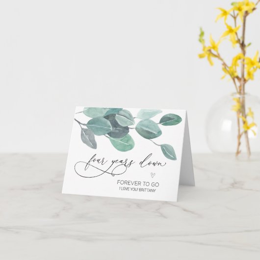 Jubiläum Hochzeit 4. Jubiläum Karte (Gelbe Blume)