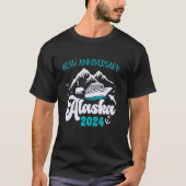 Jubiläum Hochzeit Alaska Kreuzfahrt 2024 Paar T-Shirt (Vorderseite)