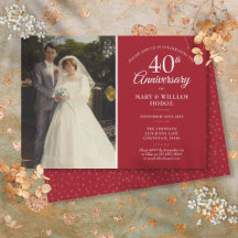 Jubiläum Hochzeit Foto Ruby Heart Confetti