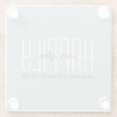 Jubiläum Hochzeit glücklich je nach Kundenwunsch Glasuntersetzer (Rückseite)