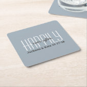 Jubiläum Hochzeit glücklich je nach Kundenwunsch Rechteckiger Pappuntersetzer (angewinkelt)