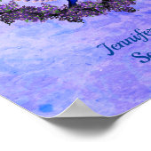 Jubiläum Hochzeit lieben Vögel Kranz Personalisier Poster (Ecke)