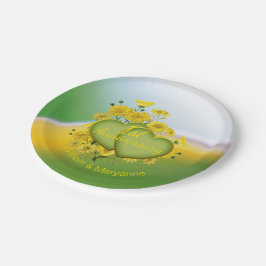 Jubiläum Hochzeit Sonnenschein Gelber Garten Pappteller