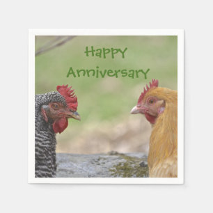 Jubiläum Hühner Napkins Serviette