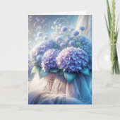 Jubiläum Hydrangea Basket Bouquet Karte (Vorderseite)