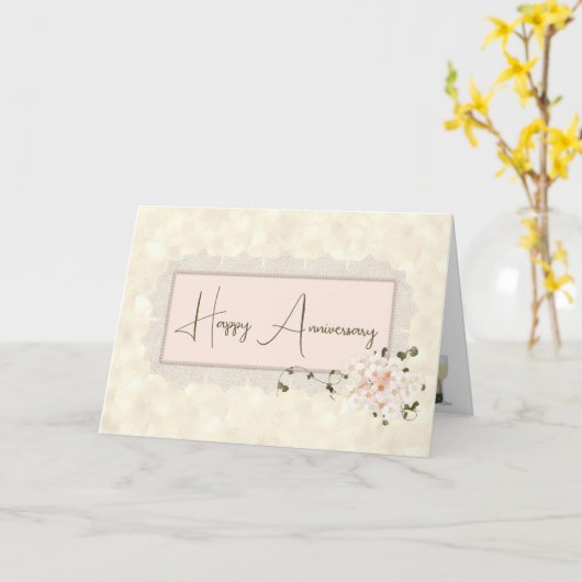 Jubiläum Hydrangea Bouquet Karte (Gelbe Blume)