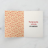 Jubiläum Igel mit Blume Bouquet Karte (Innenseite)