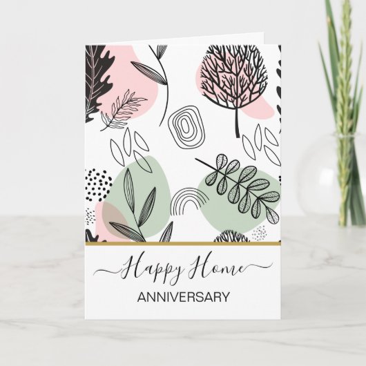 Jubiläum Ihres neuen Zuhause-echten Anwesen-Agent Karte (Vorderseite)