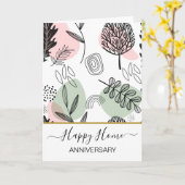 Jubiläum Ihres neuen Zuhause-echten Anwesen-Agent Karte (Gelbe Blume)