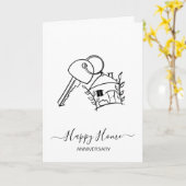 Jubiläum Ihres neuen Zuhause-echten Anwesen-Agent Karte (Gelbe Blume)