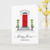 Jubiläum Ihres neuen Zuhause Real Anwesen Agent Karte (Gelbe Blume)