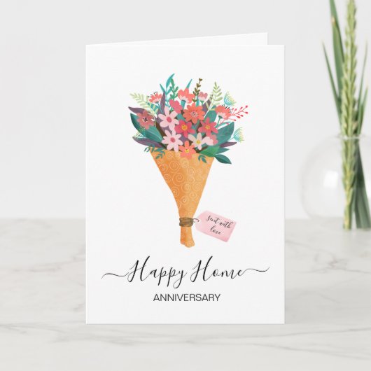 Jubiläum Ihres neuen Zuhause Real Anwesen Agent Karte (Vorderseite)