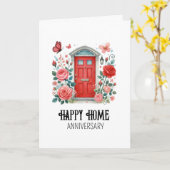 Jubiläum Ihres neuen Zuhause Real Anwesen Agent Karte (Gelbe Blume)