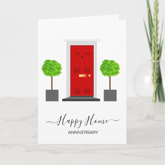 Jubiläum Ihres neuen Zuhause Real Anwesen Agent Karte (Vorderseite)