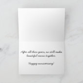 Jubiläum in Harmonie Karte (Innenseite)