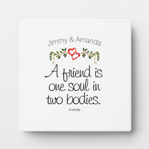 Jubiläum Inspiration - Herz und Blätter Fotoplatte