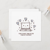 Jubiläum Internet-Liebe Karte (Vorderseite/Rückseite Beispiel)