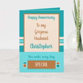 Jubiläum ist jeden Tag türkis Karte