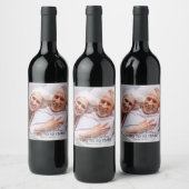 Jubiläum Jahr Foto Weinetikett (Flaschen)