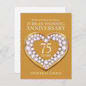 Jubiläum-Jubiläum-Jubiläum Begleitkarte (Vorne/Hinten)