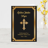 Jubiläum-Jubiläum-Priester 50. Karte (Gelbe Blume)